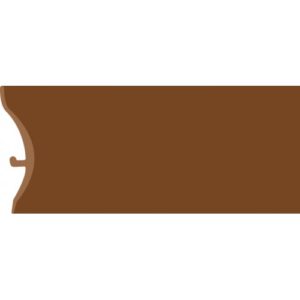 Каннелюрный трехсоставной плинтус для линолеума коричневый