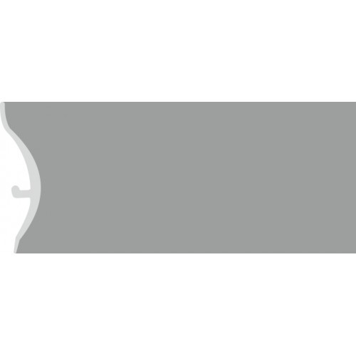 Каннелюрный трехсоставной плинтус для линолеума серый